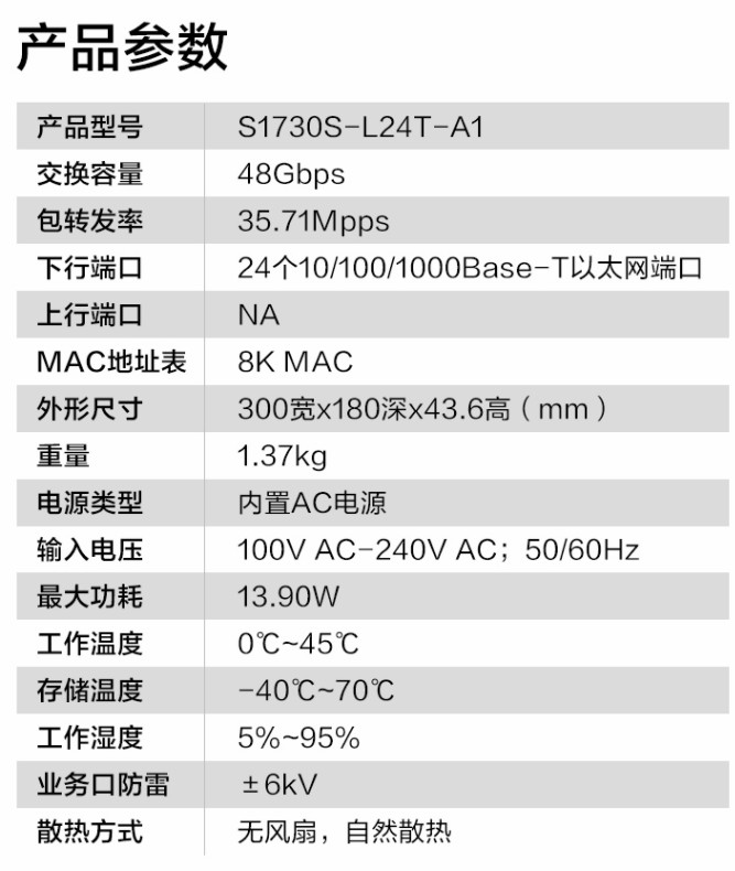 華為全千兆交換機